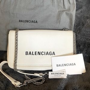 Balenciaga Pebbled Calfskin Everyday Chain Bag